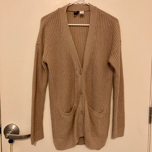H&M Divided Oversized Beige Chunky Knit Cardigan - Picture 1 of 4
